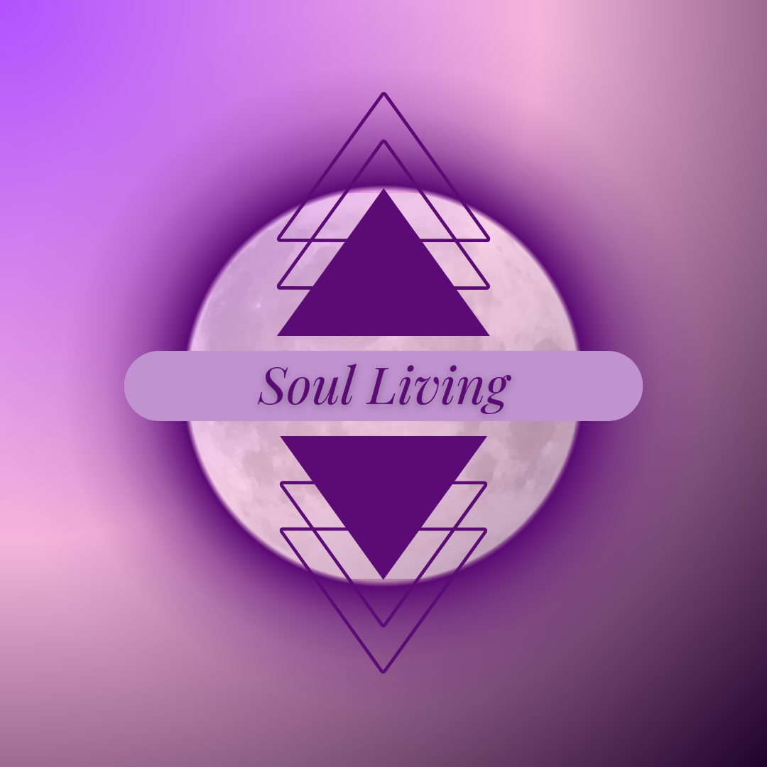Soul Living logo with moon and sacred geometry